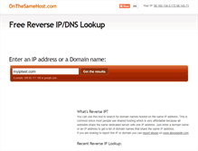 Tablet Screenshot of onthesamehost.com